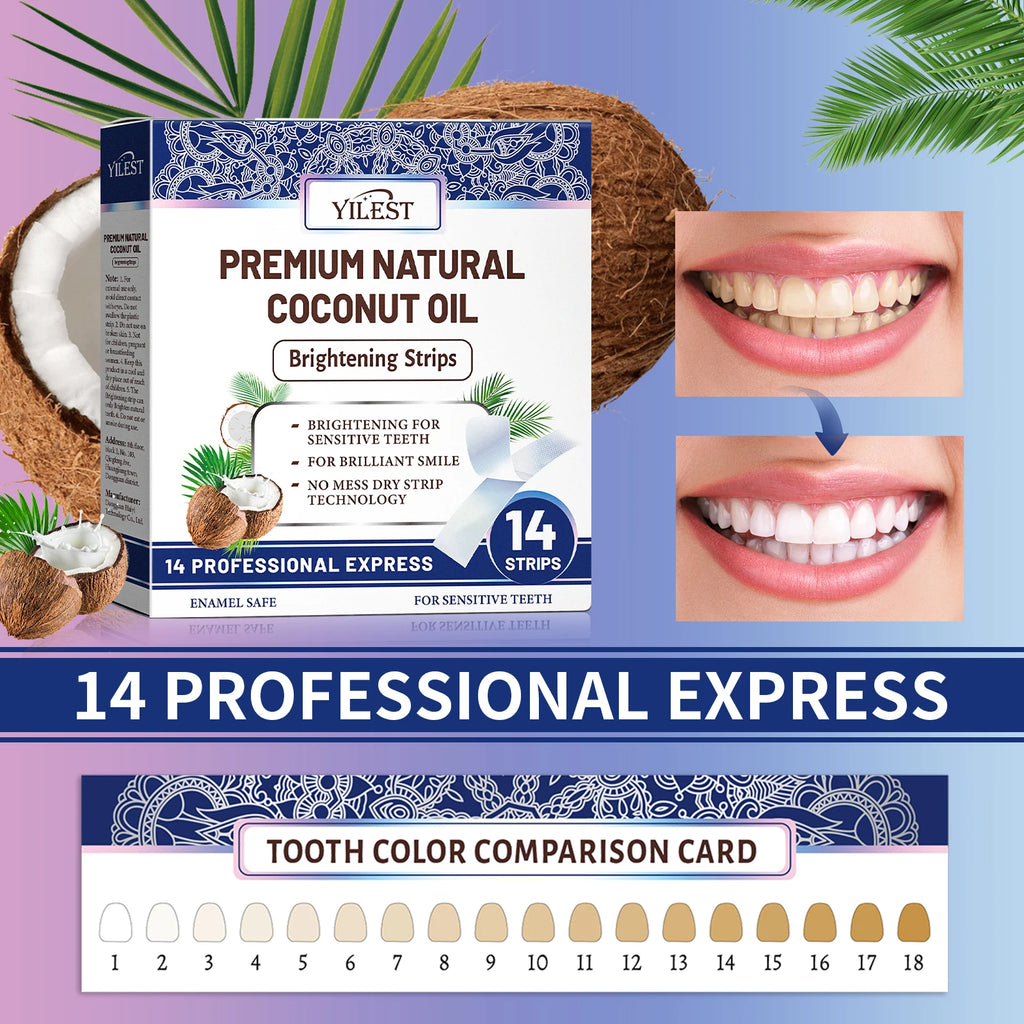 Natural Coconut Oil Whitening Strips