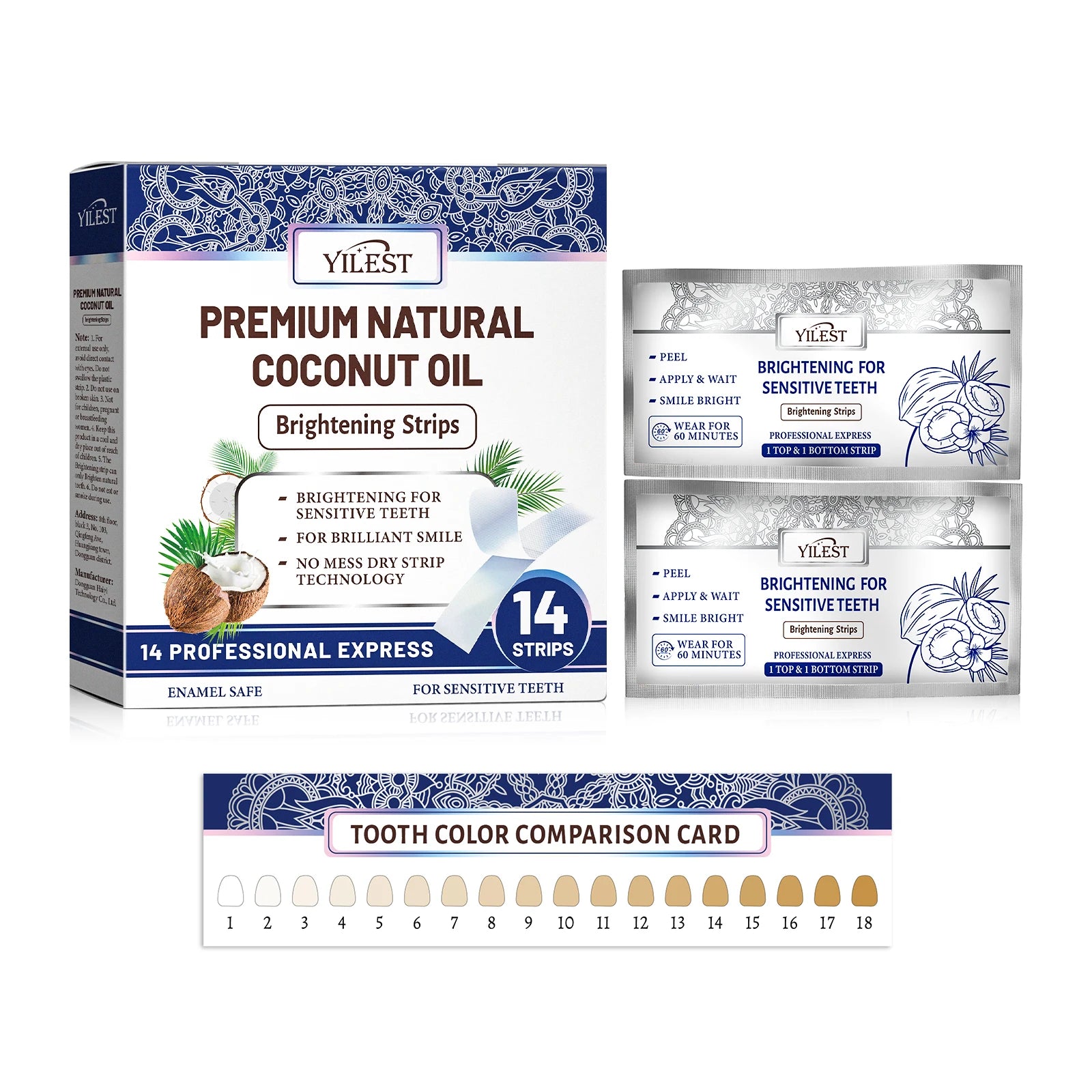 Natural Coconut Oil Whitening Strips